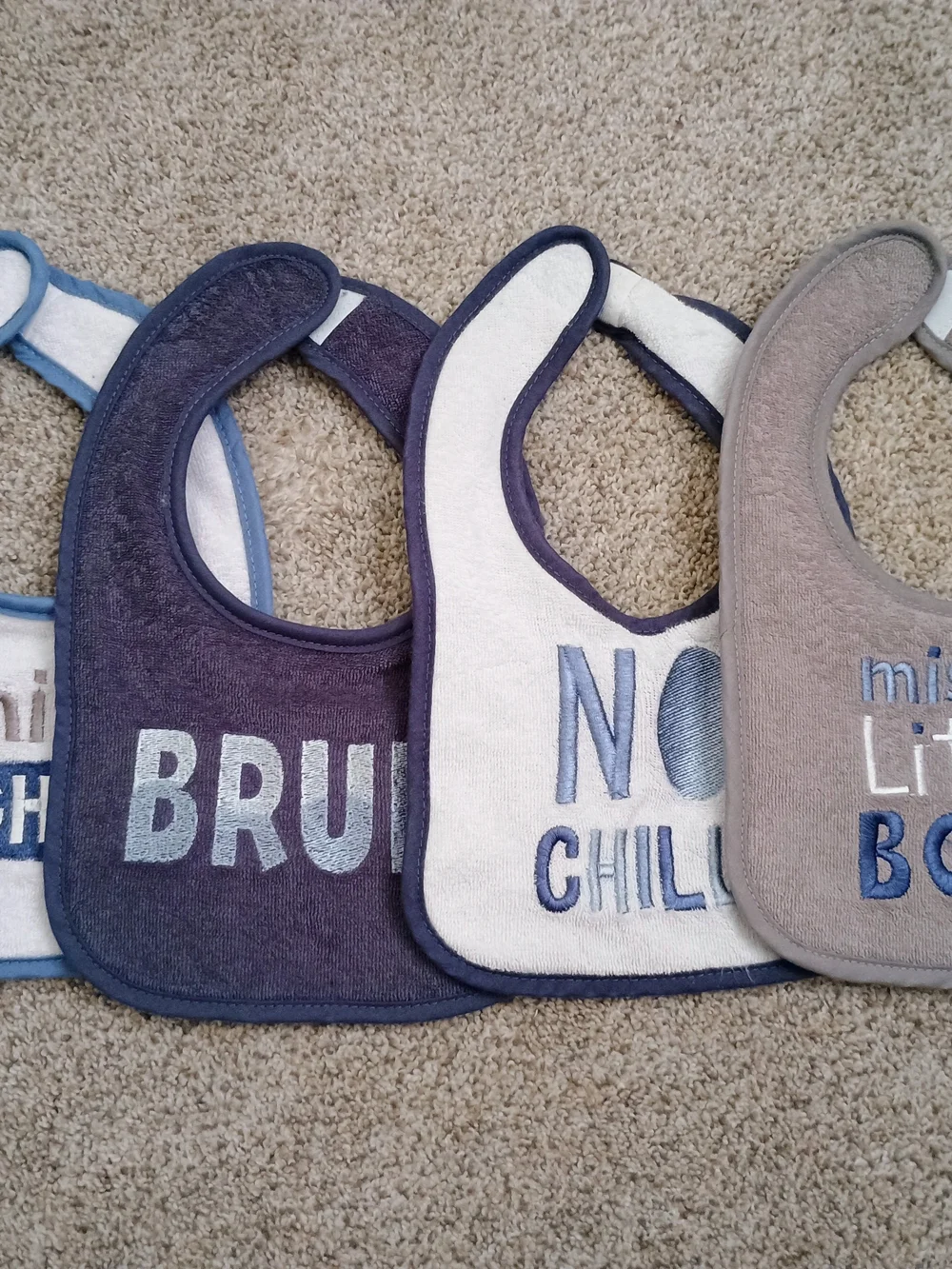 Neat Solutions Baby Bibs 4 Pack Boy Sassy Saying Bruh No Chill Used Once